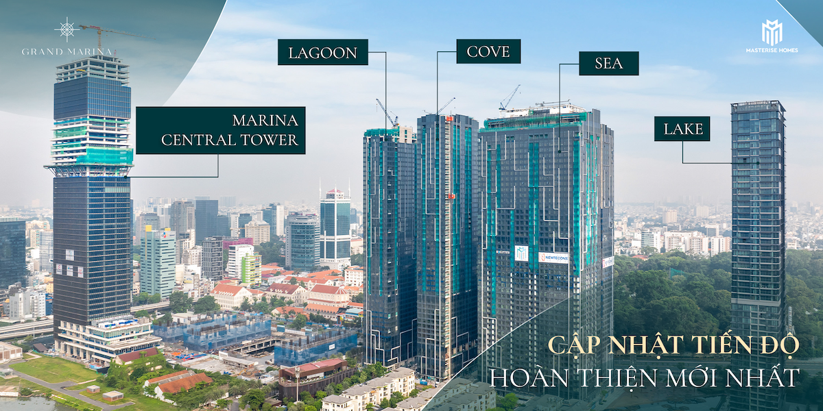 Cập nhật tiến độ thực tế mới nhất Grand Marina T8/2024